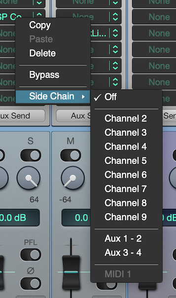Desk Channel Side Chain Input